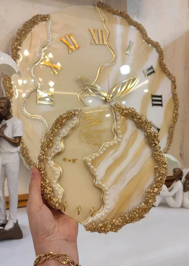 فروش و قبول سفارش کارهای رزینی|ساعت دیواری و تزئینی|بابلسر, |دیوار