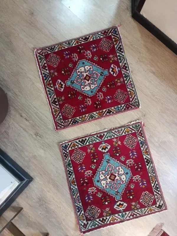 دوعدد قالیچه دستباف قدیمی|فرش|شیراز, آزادی|دیوار