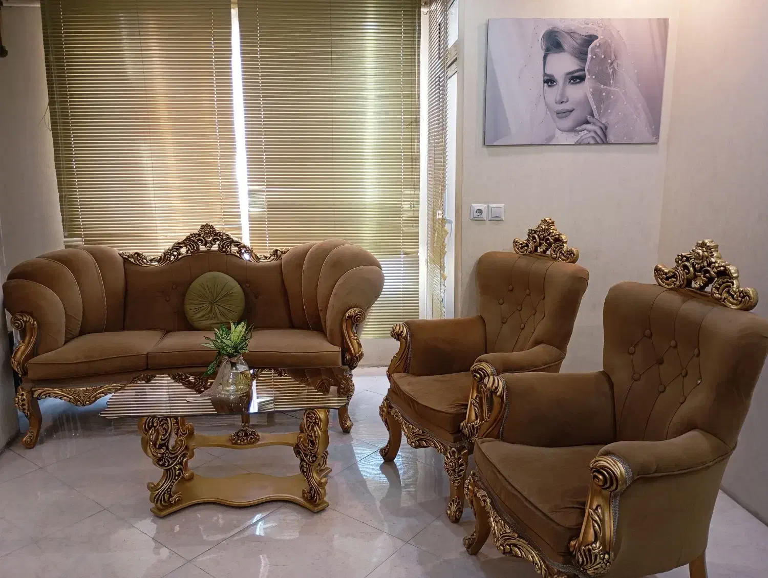 مبل سلطنتی ۵ نفره|مبلمان خانگی و میز عسلی|آبیک, |دیوار