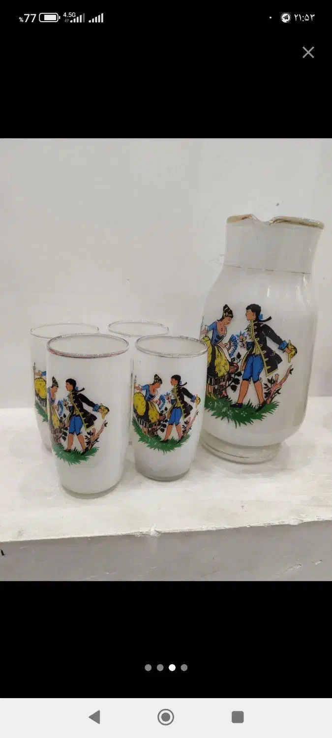 پارچ ولیوان قدیمی و فنجان نعلبکی|کلکسیون اشیاء عتیقه|تهران, هفده شهریور|دیوار