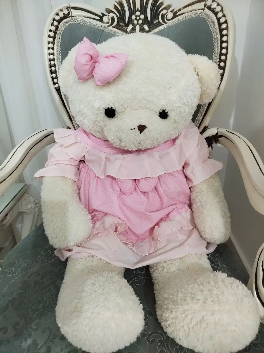 عروسک خرس سفید بزرگ|اسباب‌بازی بچه|بندرعباس, |دیوار