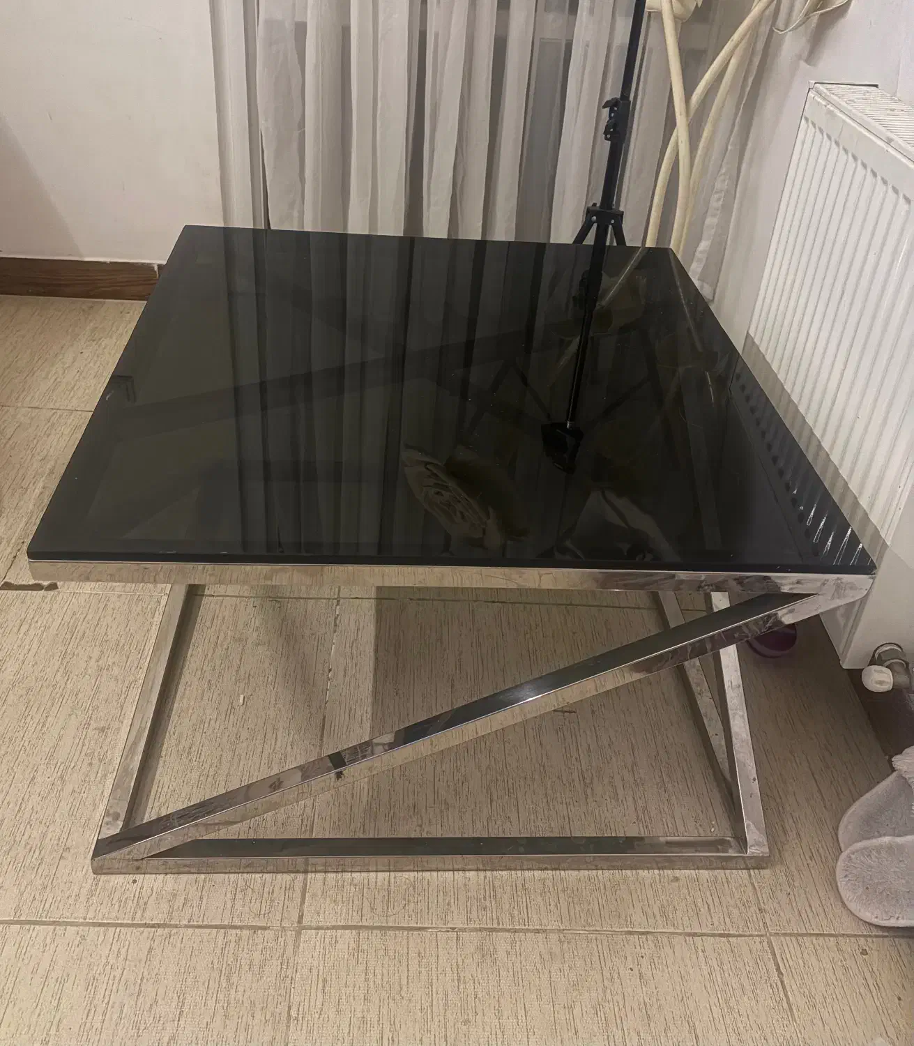 میز عسلی استیل|مبلمان خانگی و میز عسلی|لاهیجان, شیشه گران|دیوار