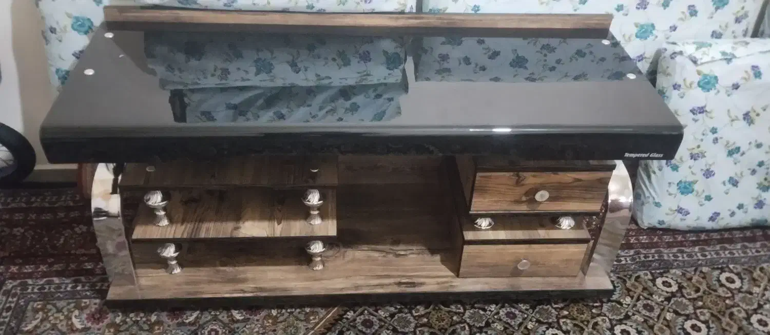 میز  تلویزیون چوب شیشه|میز تلویزیون|سنندج, |دیوار