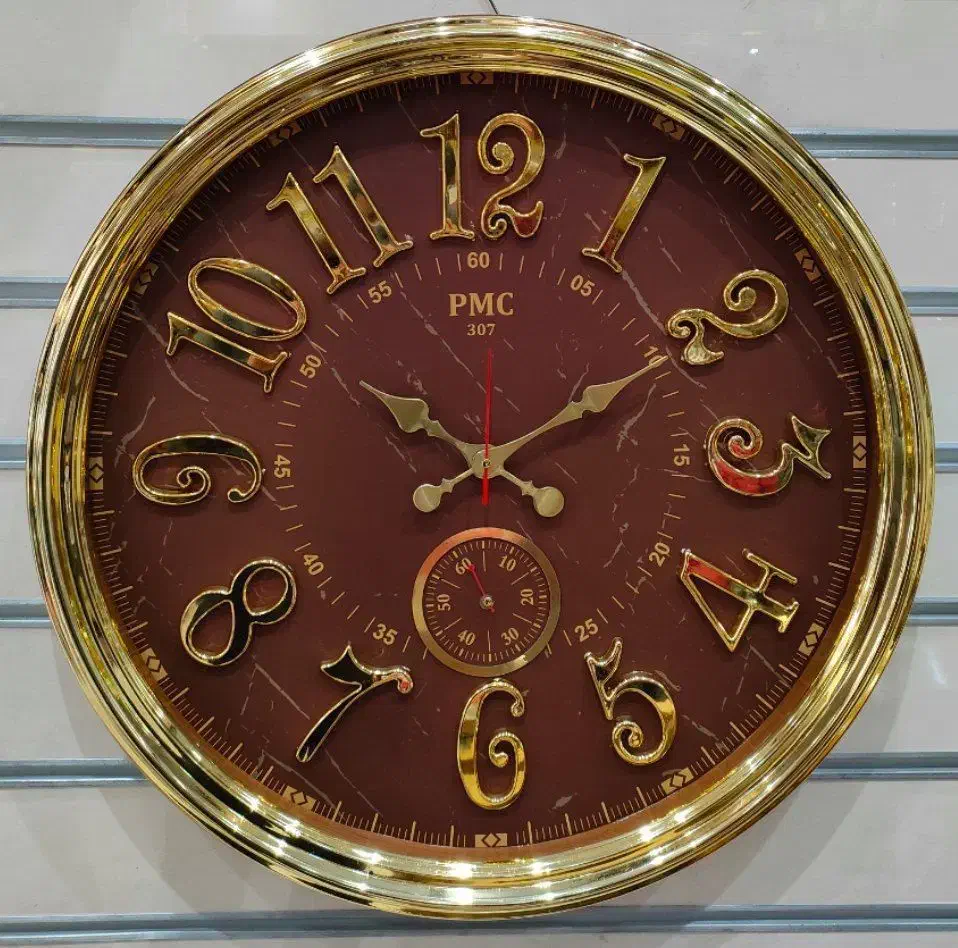 ساعت دیواری دو موتوره 307 PMC طلایی|ساعت دیواری و تزئینی|بندر انزلی, کارآموزی|دیوار