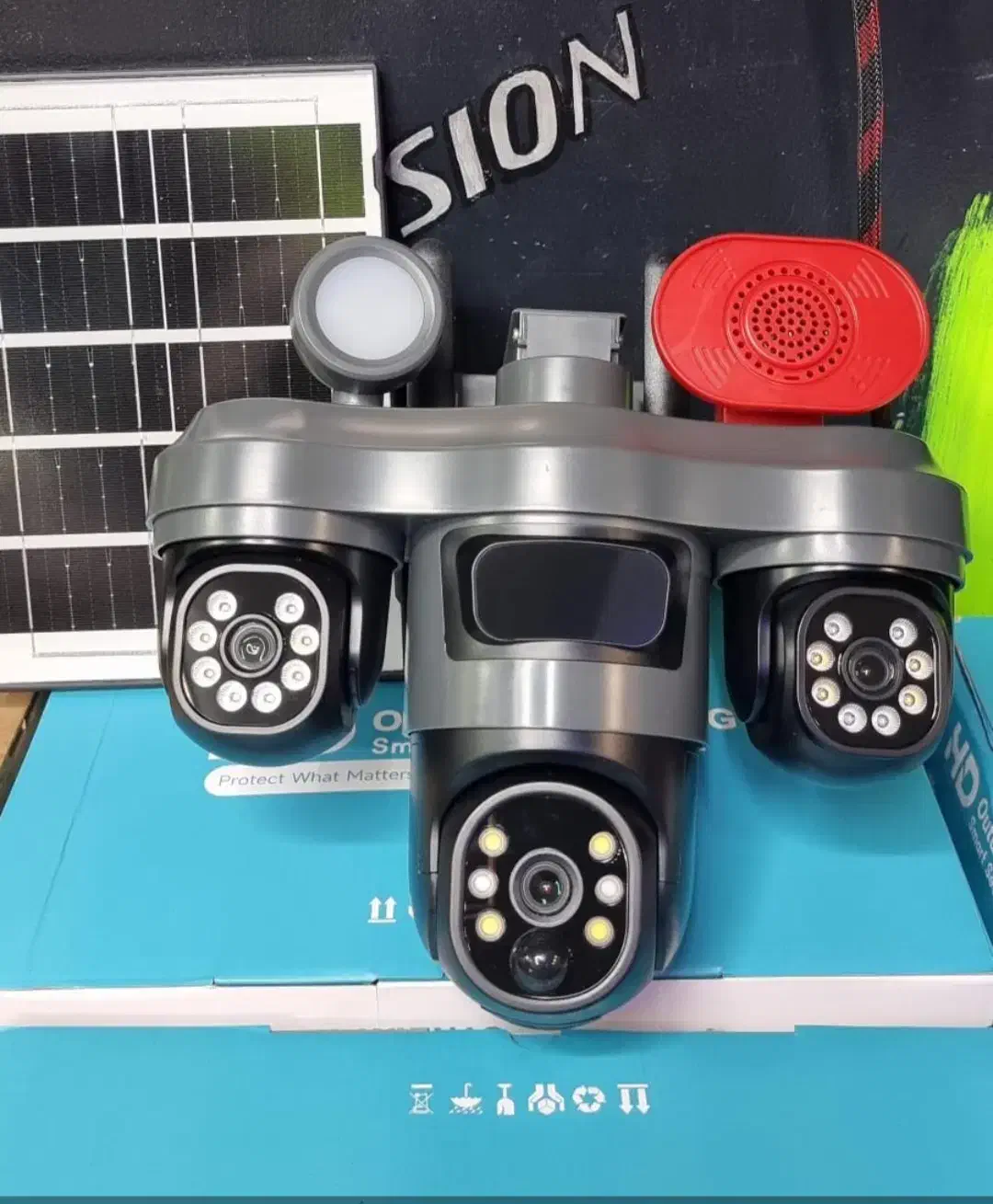 دوربین خورشیدی سیمکارتی ۳ لنز 4k|دوربین مداربسته|تهران, شادمان|دیوار