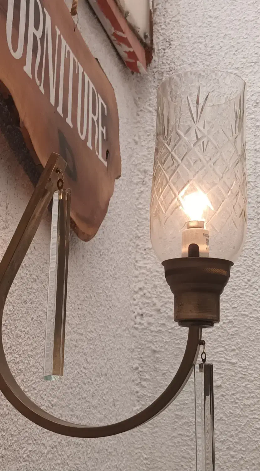 چراغ دیواری برنجی|لوستر و چراغ آویز|پردیس, فاز ۲|دیوار