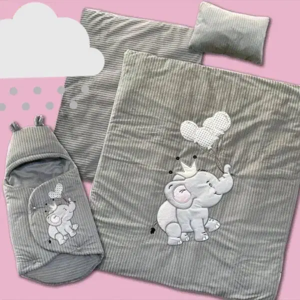 سرویس خواب نوزاد مخمل کبریتی طرح فیل|اسباب و اثاث بچه|تولم شهر, |دیوار