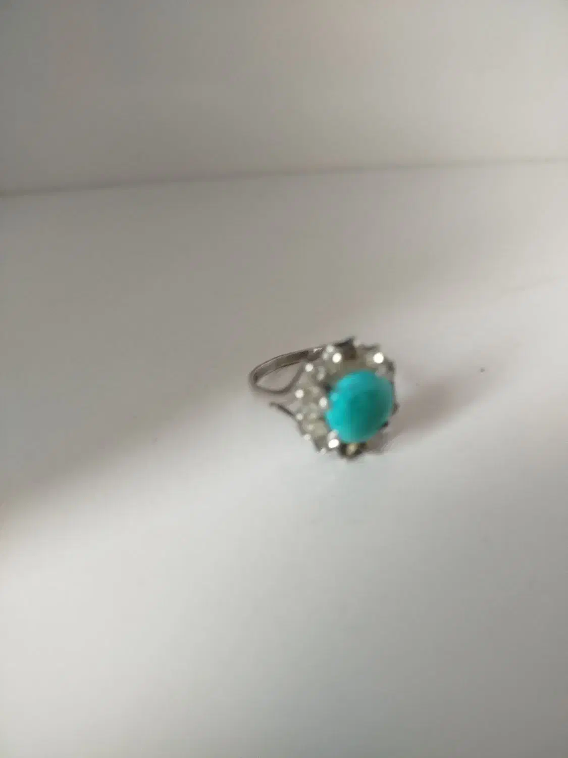 انگشتر نقره نگین فیروزه اصل|جواهرات|رامیان, |دیوار