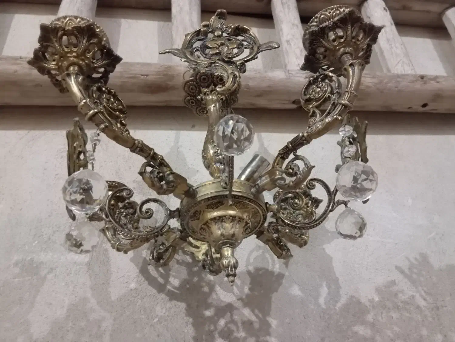 لوستر برنز (برنج)|لوستر و چراغ آویز|تبریز, |دیوار