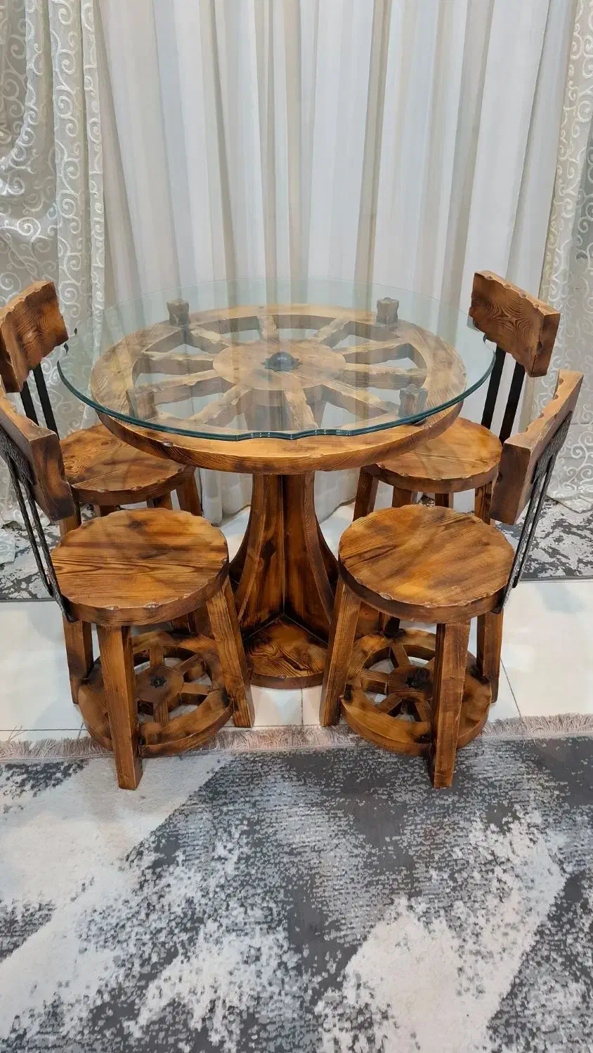 میز نهار خوری 4نفره و جلومبلی ست|میز و صندلی غذاخوری|گلستان (تهران), |دیوار