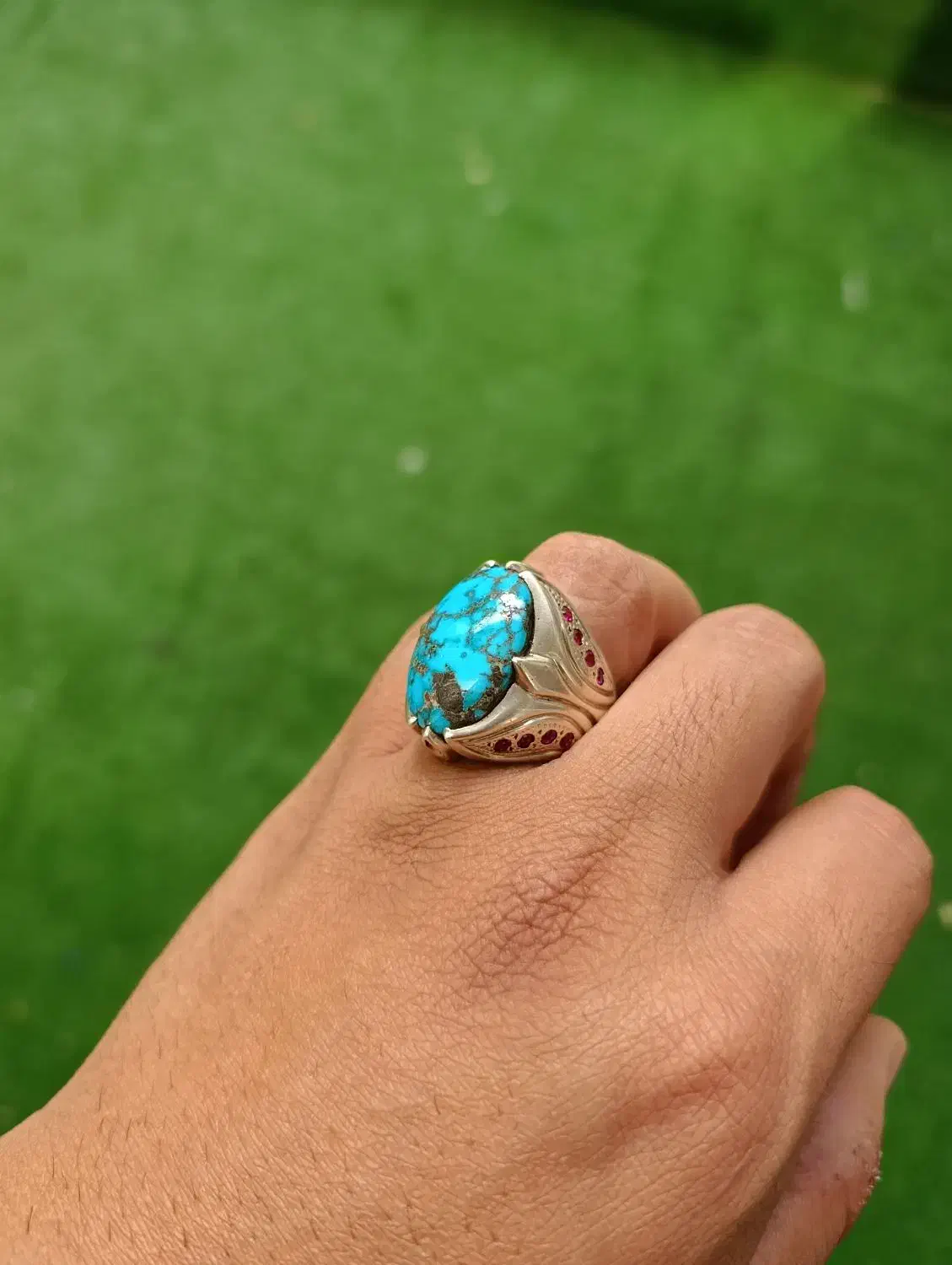 انگشتر دستساز فیروزه|جواهرات|اراک, |دیوار