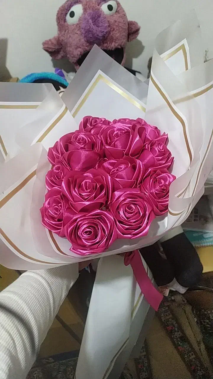 گل جاودان با روبان|گل مصنوعی|کرمان, |دیوار