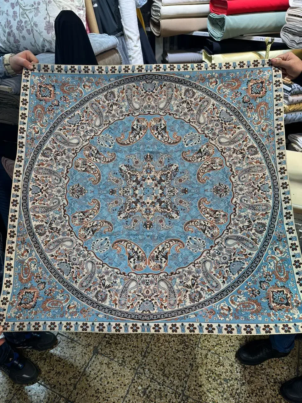 ترمه ۱متر در ۱ متر رومیزی ابریشمی شاهسوند|پرده، رانر، رومیزی|تهران, بازار|دیوار