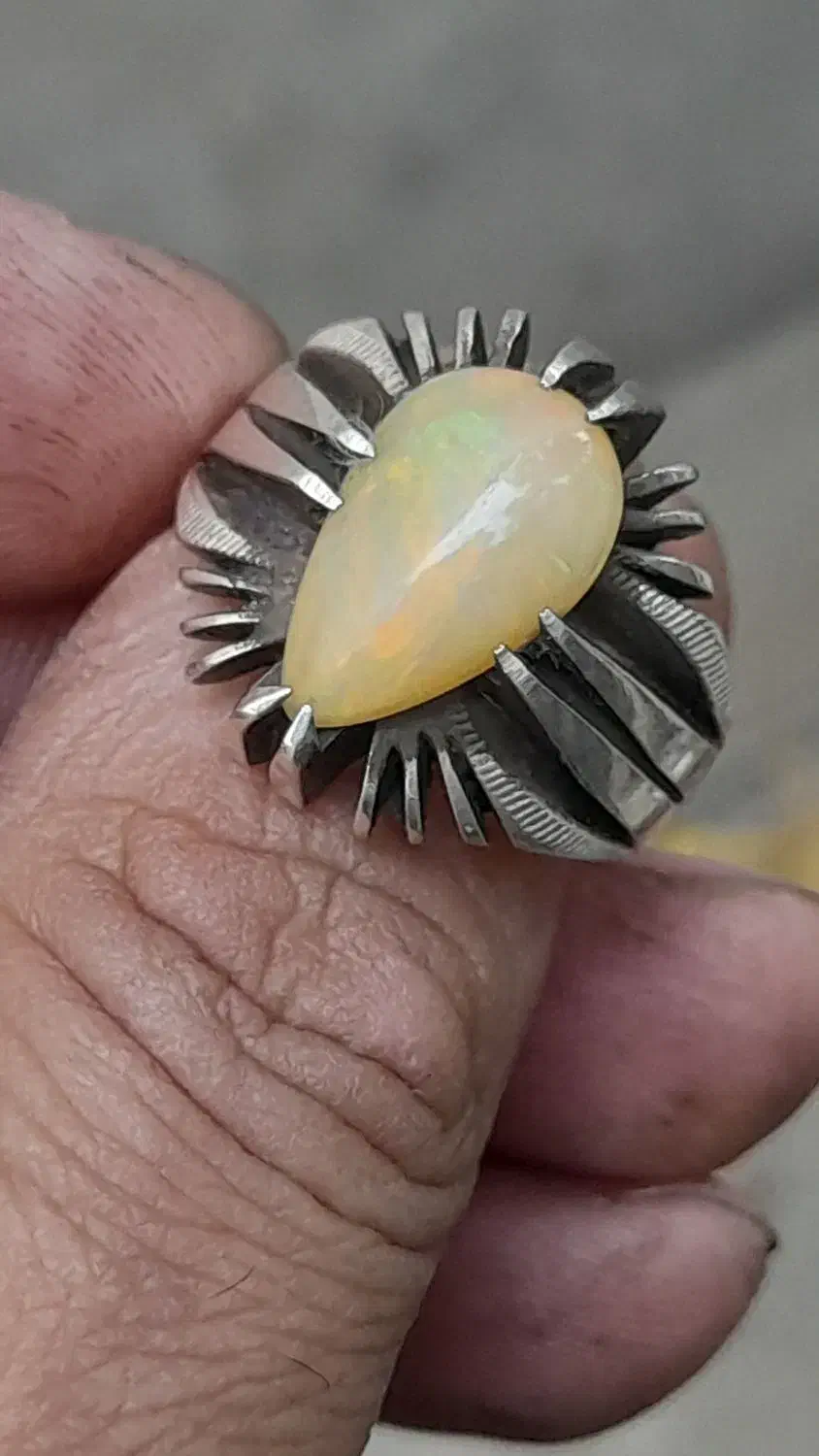 انگشتر نقره اوپال هشت چنگ زنجان فرشاد|جواهرات|تهران, اتحاد|دیوار