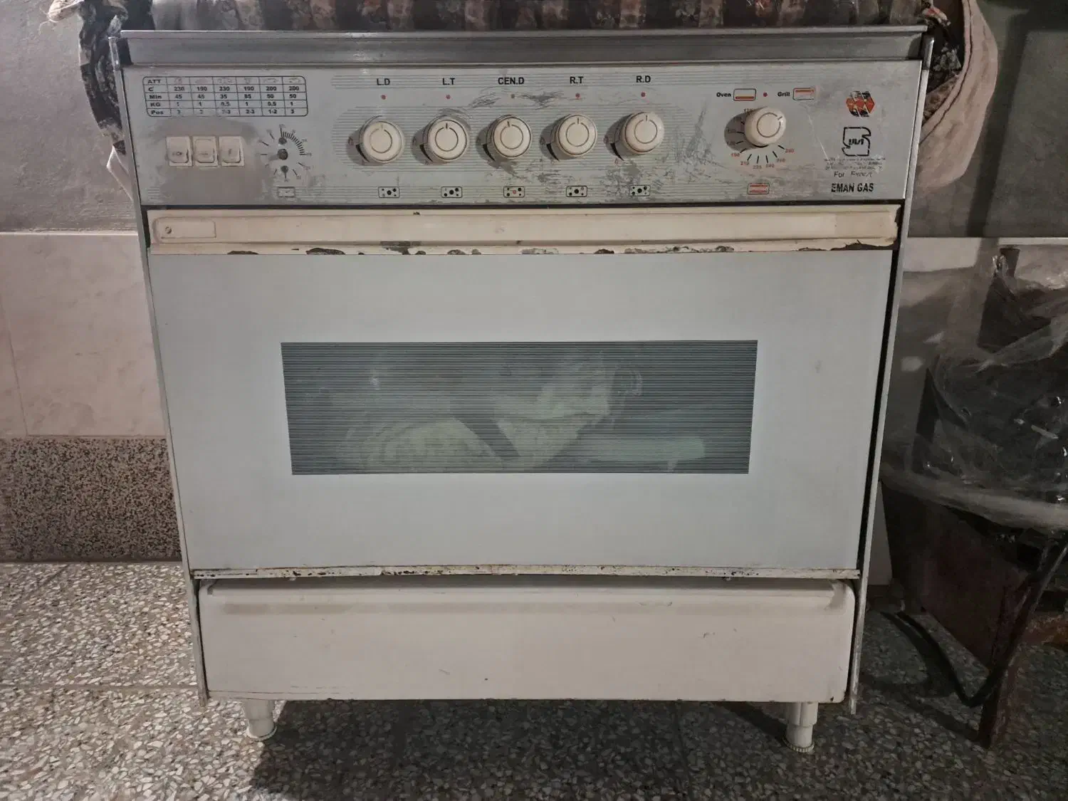 گاز پنچ شعله فر دار|اجاق گاز و لوازم برقی پختوپز|خمینیشهر, |دیوار