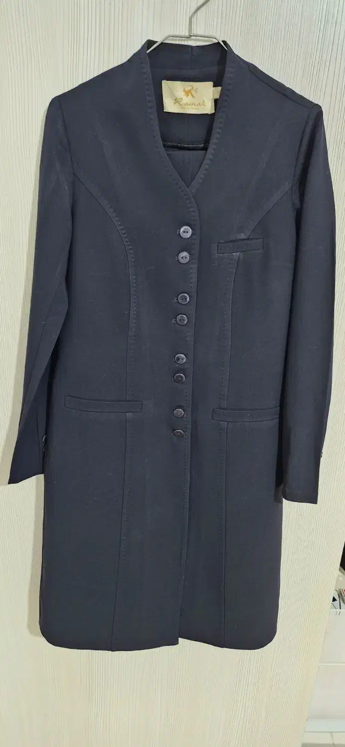 مانتو و شلوار اداری رنگ سورمه ای سایز ۳۶|لباس|صباشهر, |دیوار