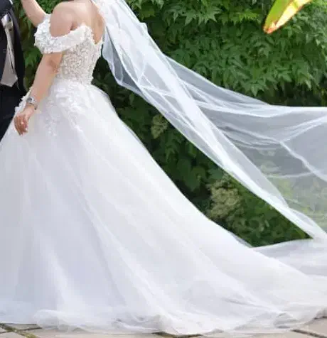 لباس عروس سایز ۳۸ تا ۴۲ قابل تنظیم با بنده پشت|لباس|رشت, بلوار گیلان|دیوار