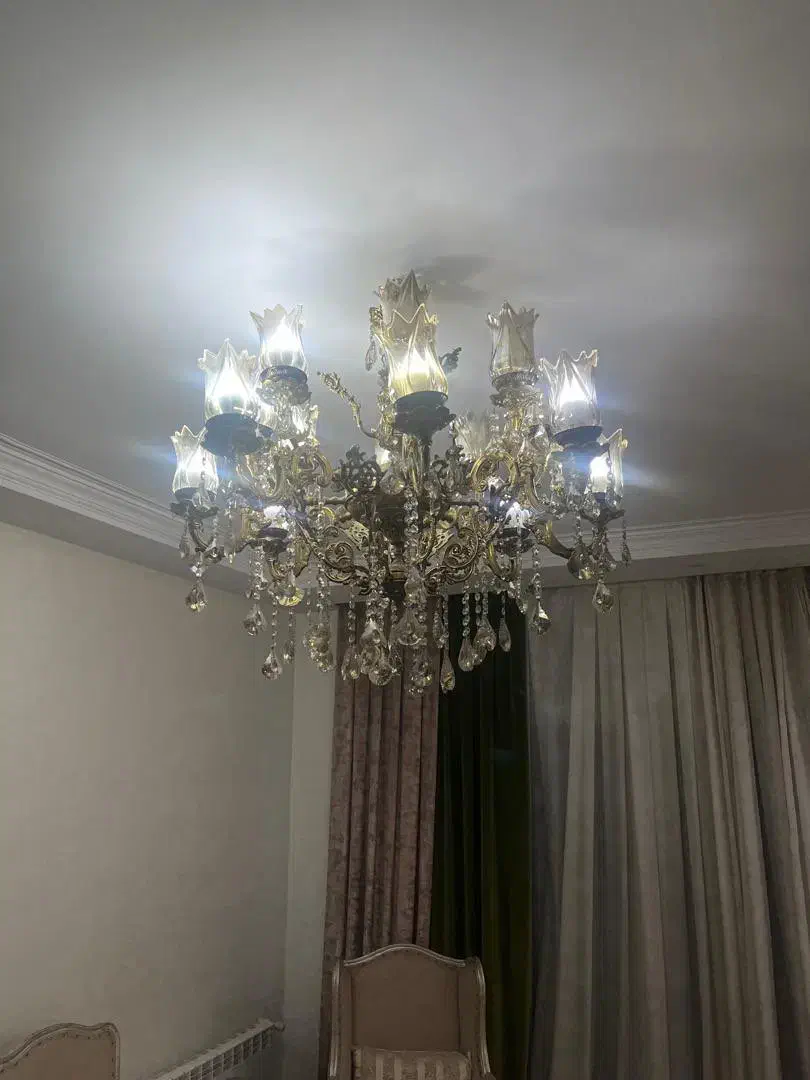 لوستر برنز ۱۶شاخه|لوستر و چراغ آویز|آبدان, |دیوار