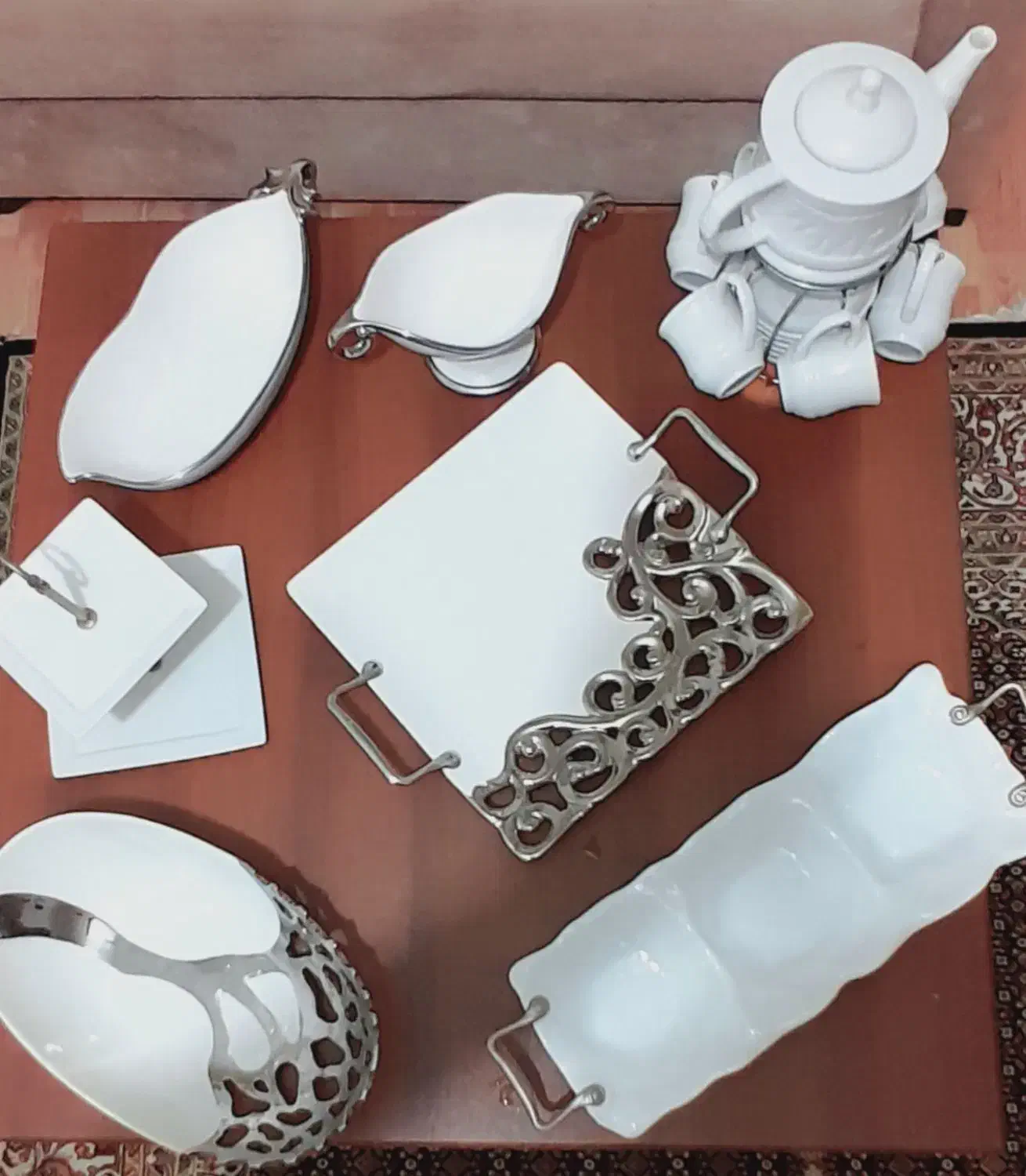 ظروف سرامیکی سفید|ظروف سرو و پذیرایی|رشت, چمارسرا|دیوار