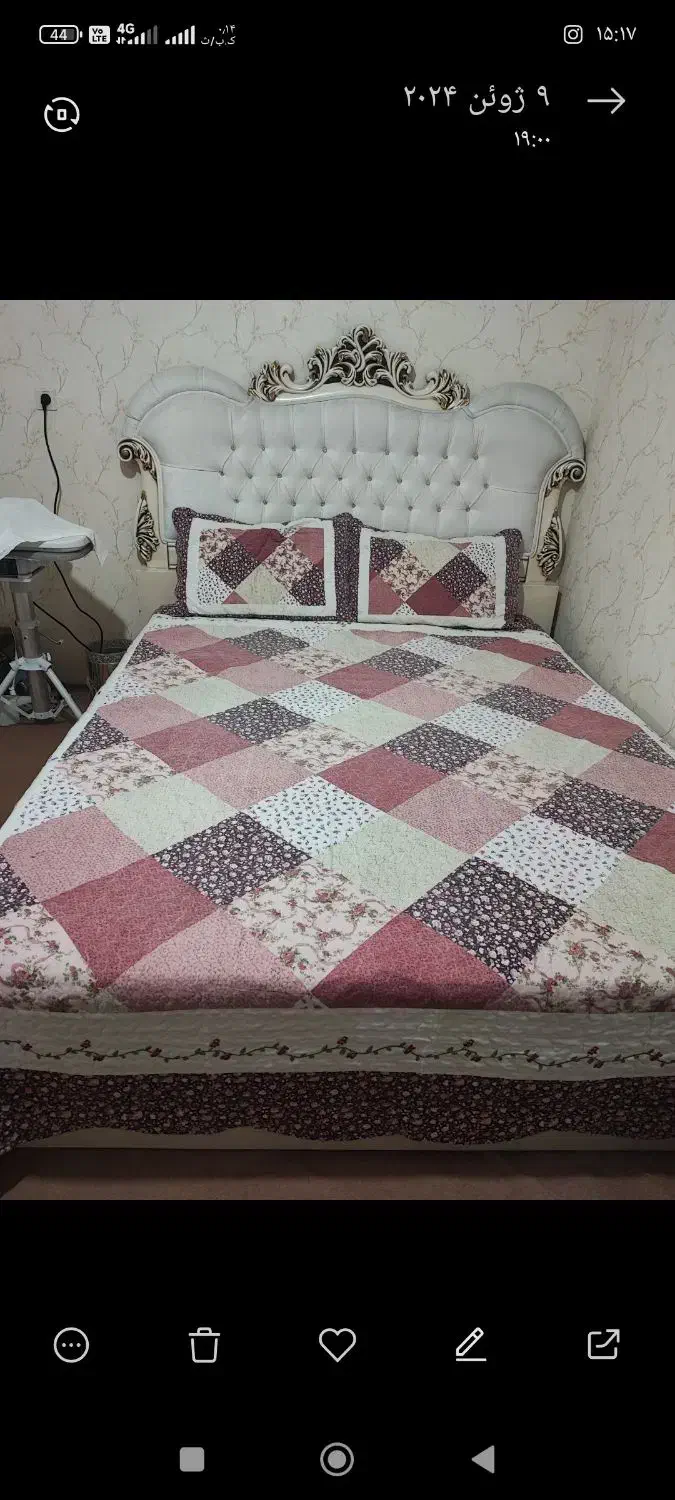 تخت دو نفره و دراور|تخت و سرویس خواب|مشهد, خواجه ربیع|دیوار