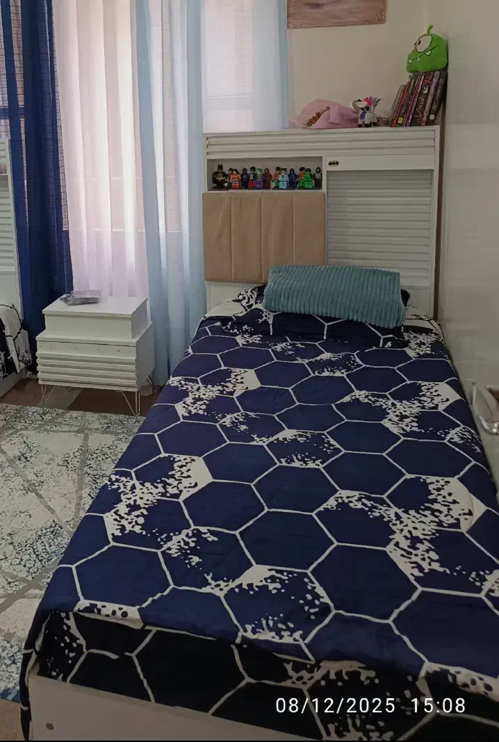 تخت تک نفره با تشک و رو تختی|تخت و سرویس خواب|تهران, دهقان|دیوار