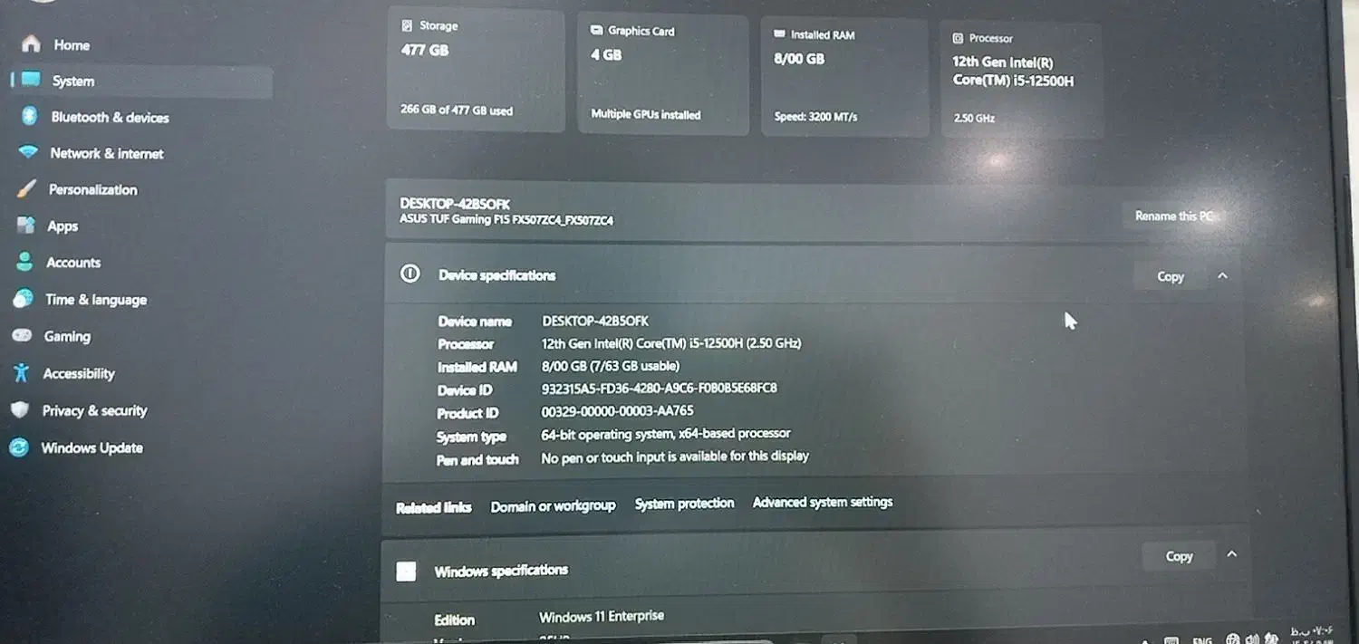 لپتاپ تاف گیمینگ ایسوس|رایانه همراه|بوشهر, |دیوار