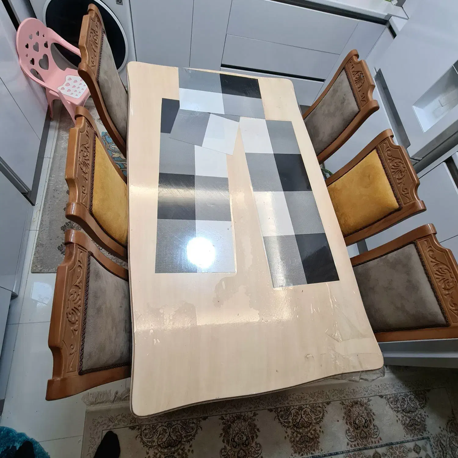 میز صندلی غذاخوری ۶نفره|میز و صندلی غذاخوری|مشگین شهر, |دیوار