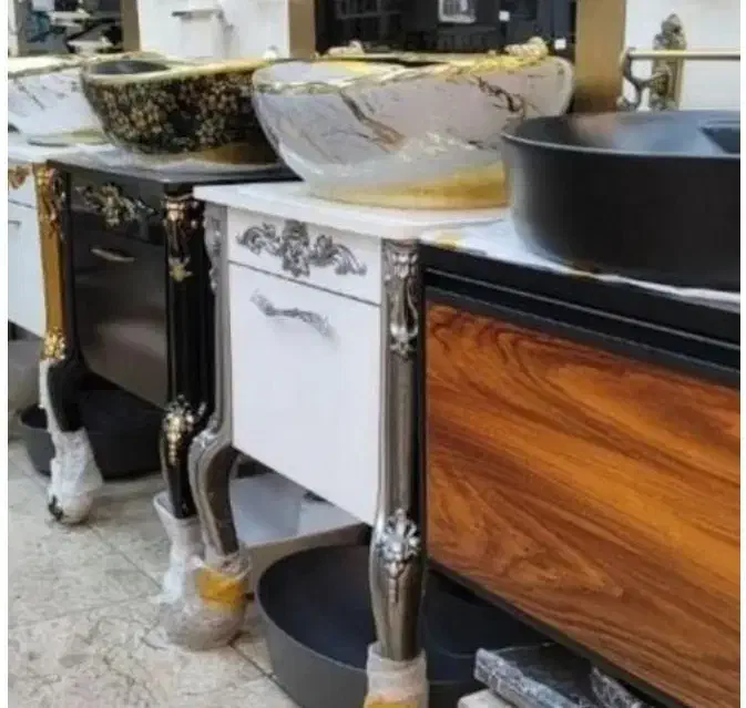 روشویی پایه دار مدل بتنی و هایکلاس کابینتی راش۵|لوازم سرویس بهداشتی|قم, شاه ابراهیم|دیوار