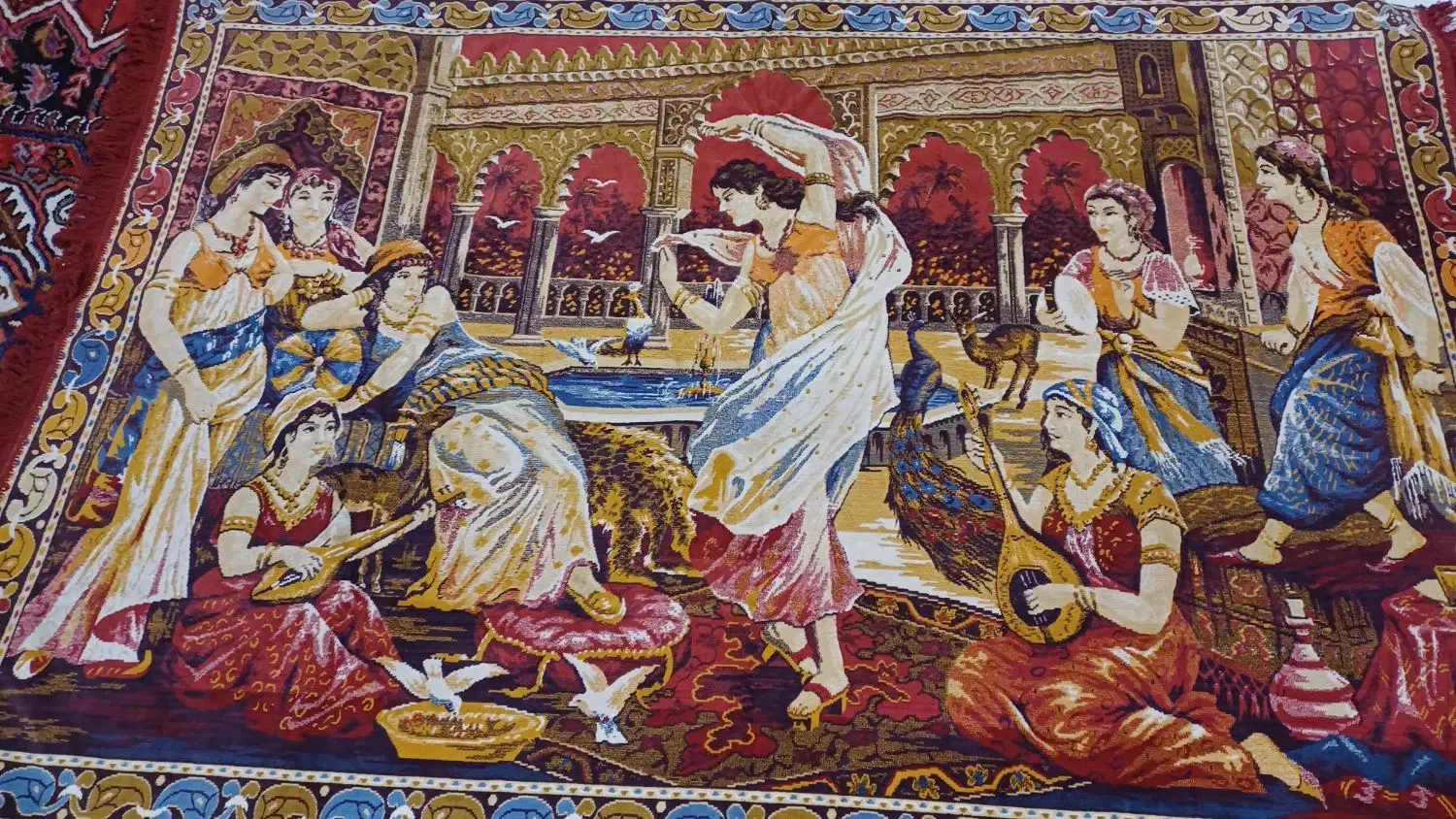 پرده دیواری یا روتختی آنتیک زنان حرمسرا|کلکسیون و سرگرمی|تبریز, |دیوار