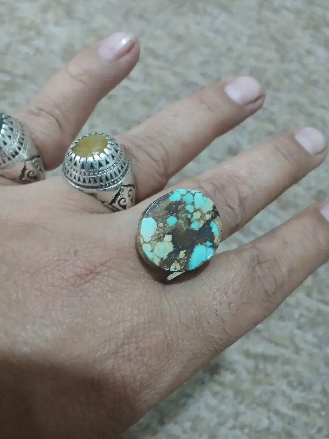 نگین فیروز اصل نیشاپور|جواهرات|دزفول, |دیوار