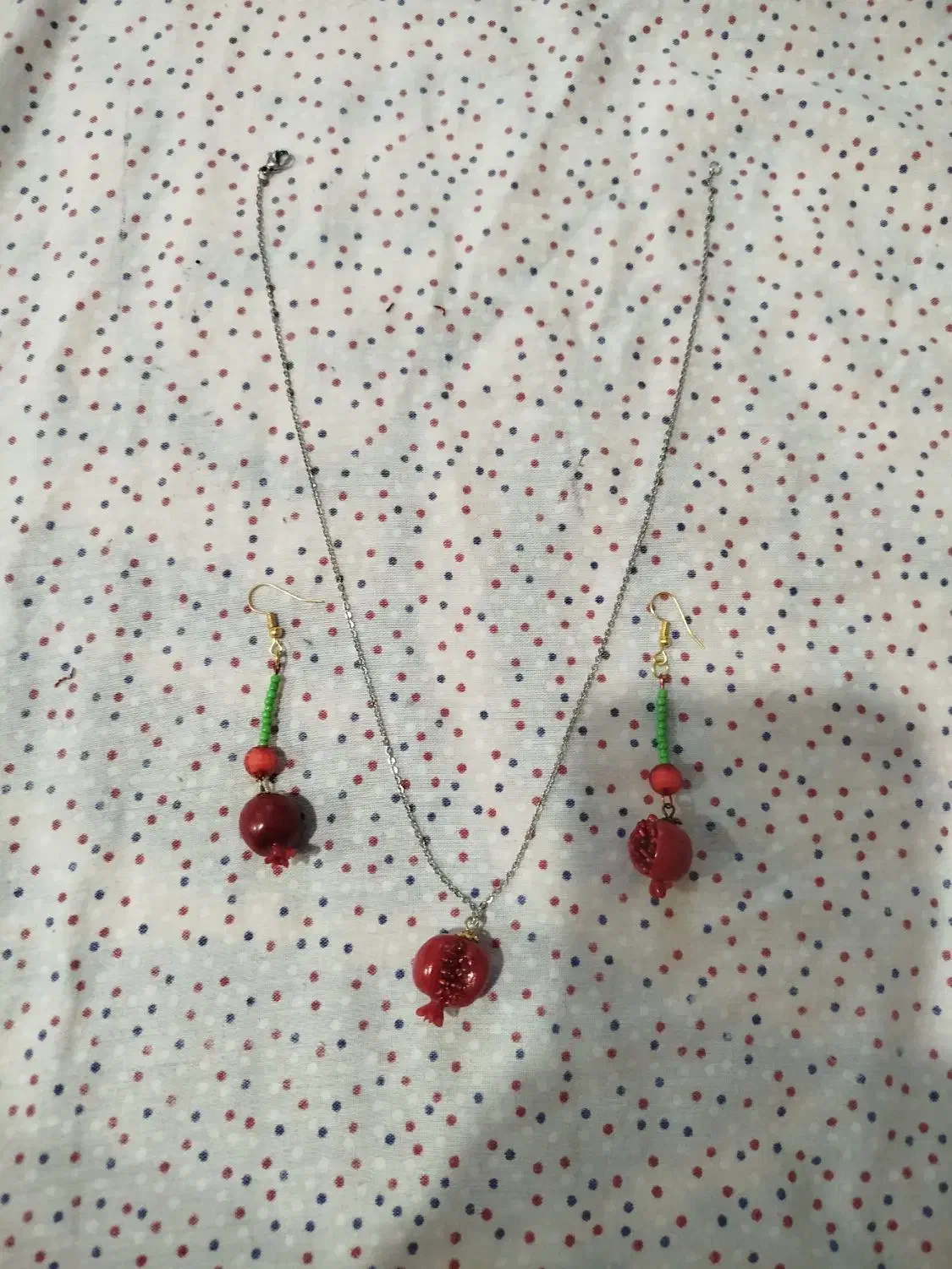 ست گوشواره و گردنبند یلدایی|بدلیجات|اهر, |دیوار