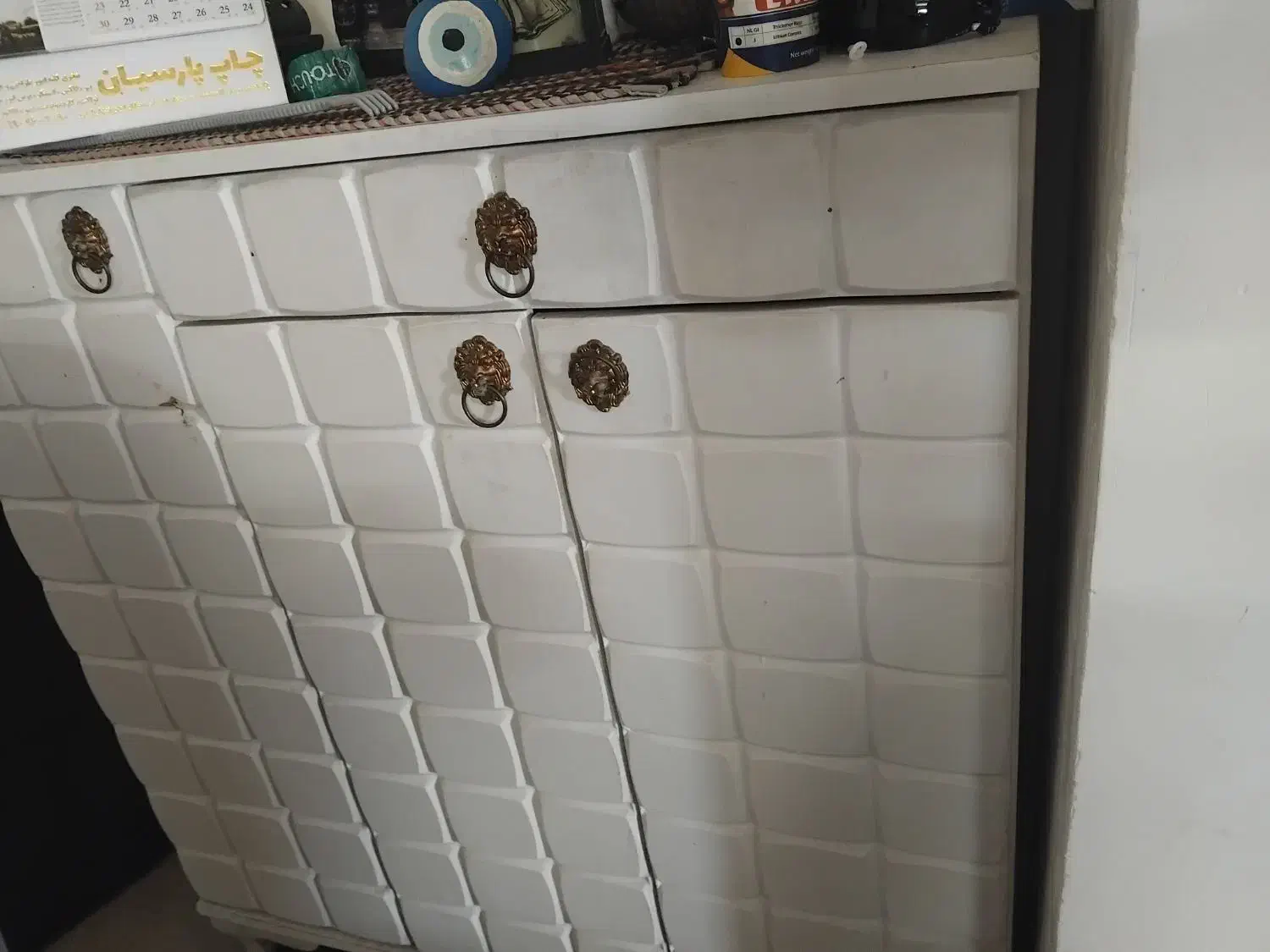 جا کفشی و میز تلویزیون سفید ست|جاکفشی، کمد، دراور|بندر ماهشهر, |دیوار