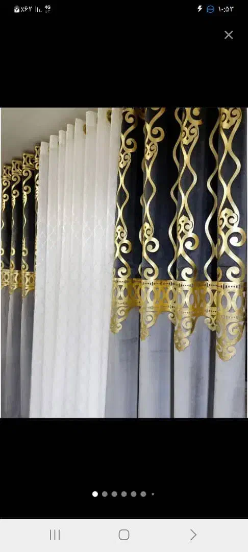 پرده آماده مینیمال و پانچ و لیزری ویولت|پرده، رانر، رومیزی|تهران, نعمتآباد|دیوار