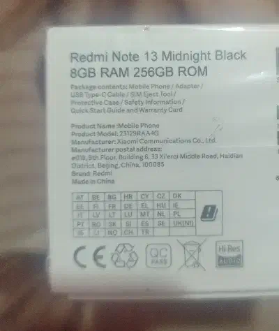 Redmi Note 13 Midnight Black|موبایل|کرج, کوی زنبق|دیوار