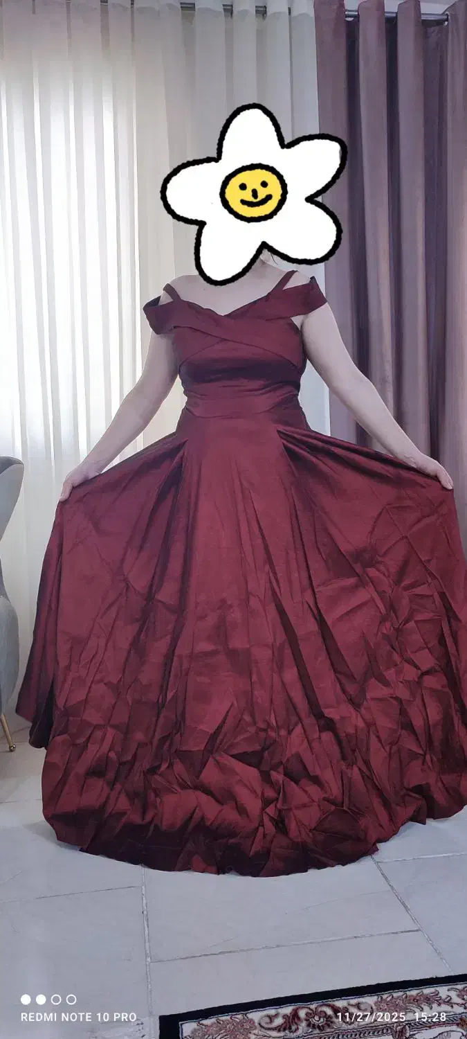 لباس مجلسی زرشکی|لباس|اشتهارد, |دیوار