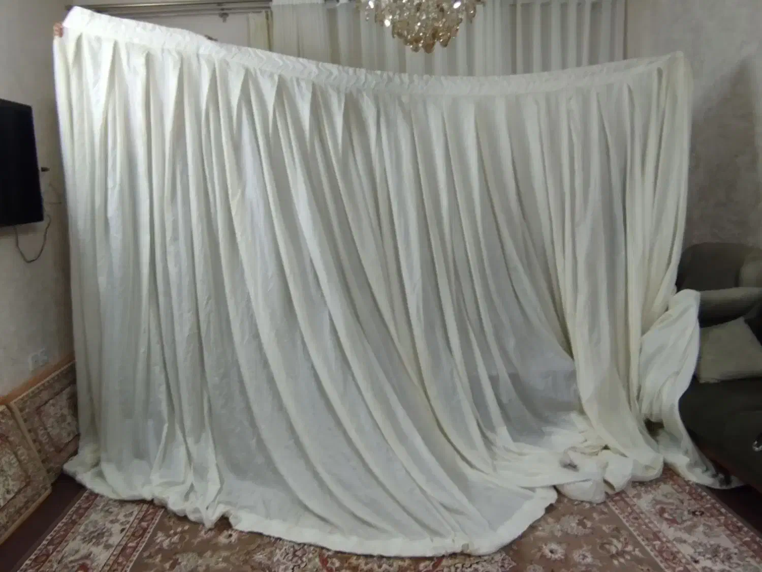 پرده جنس ترک درجه ۱شاین دار|پرده، رانر، رومیزی|قم, پردیسان|دیوار