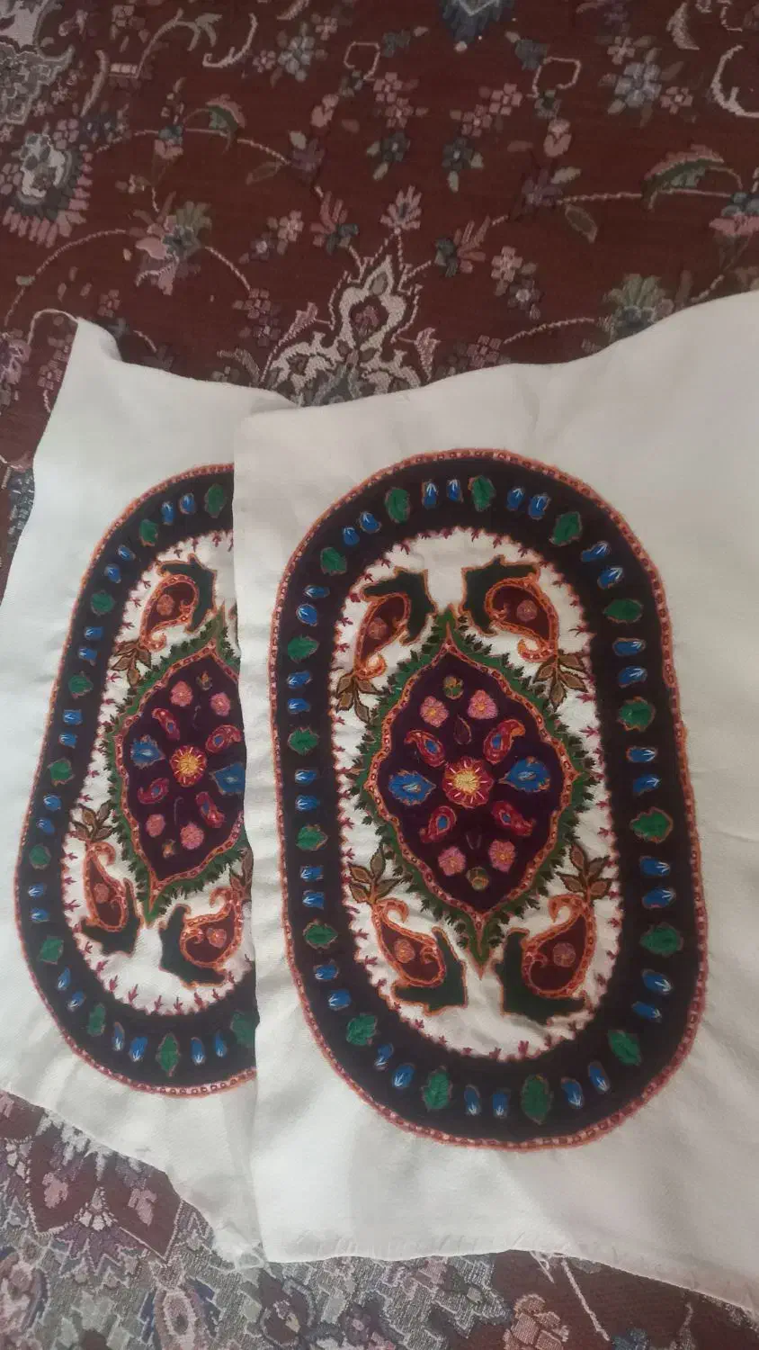 پته عسلی رومیزی و خط دوزی پته|پرده، رانر، رومیزی|بم, |دیوار