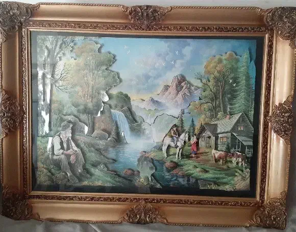 تابلو قدیمی سه بعدی|تابلو، نقاشی، عکس|هشتگرد, فاز ۷ مهستان|دیوار