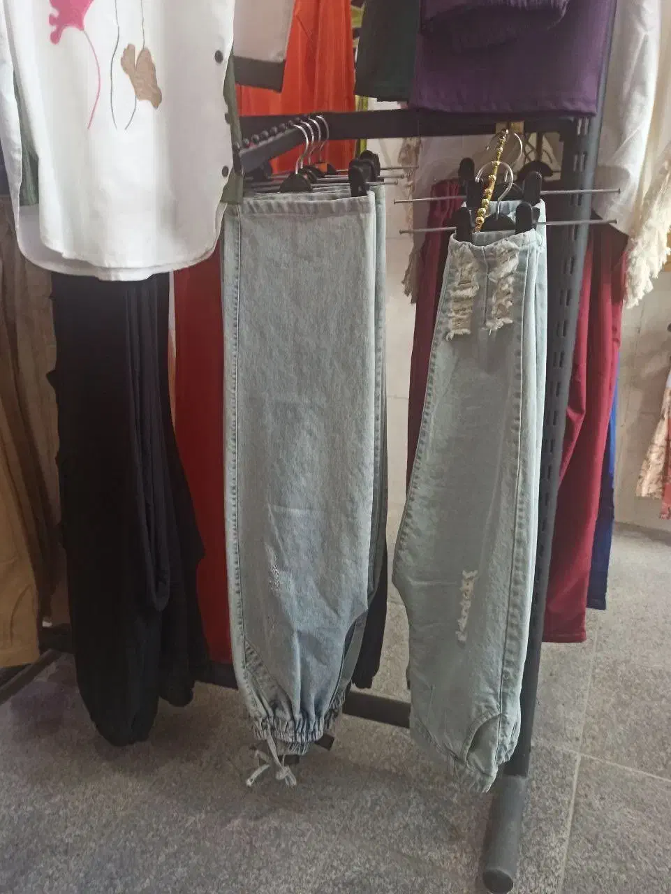 شلوارلی زنانه شلوار مام استایل نیم بگ دمپا|لباس|اصفهان, برازنده|دیوار