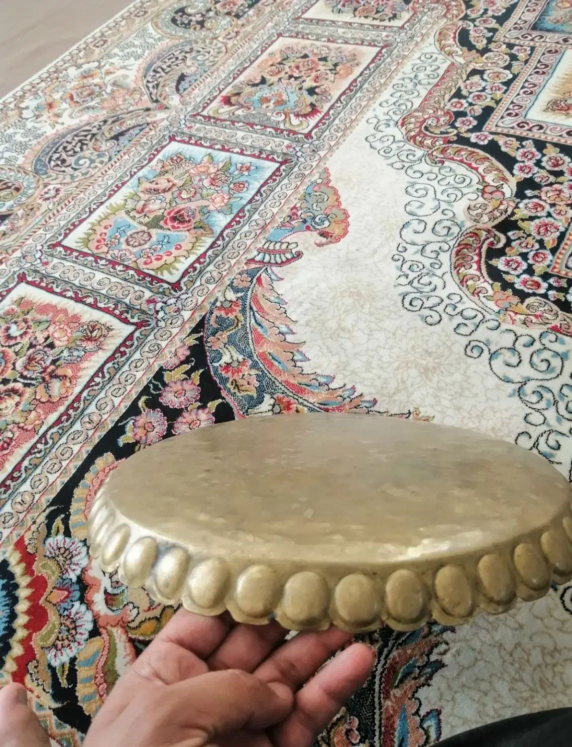 سینی برنجی 400 سال قدمت|کلکسیون اشیاء عتیقه|مشهد, هدایت|دیوار