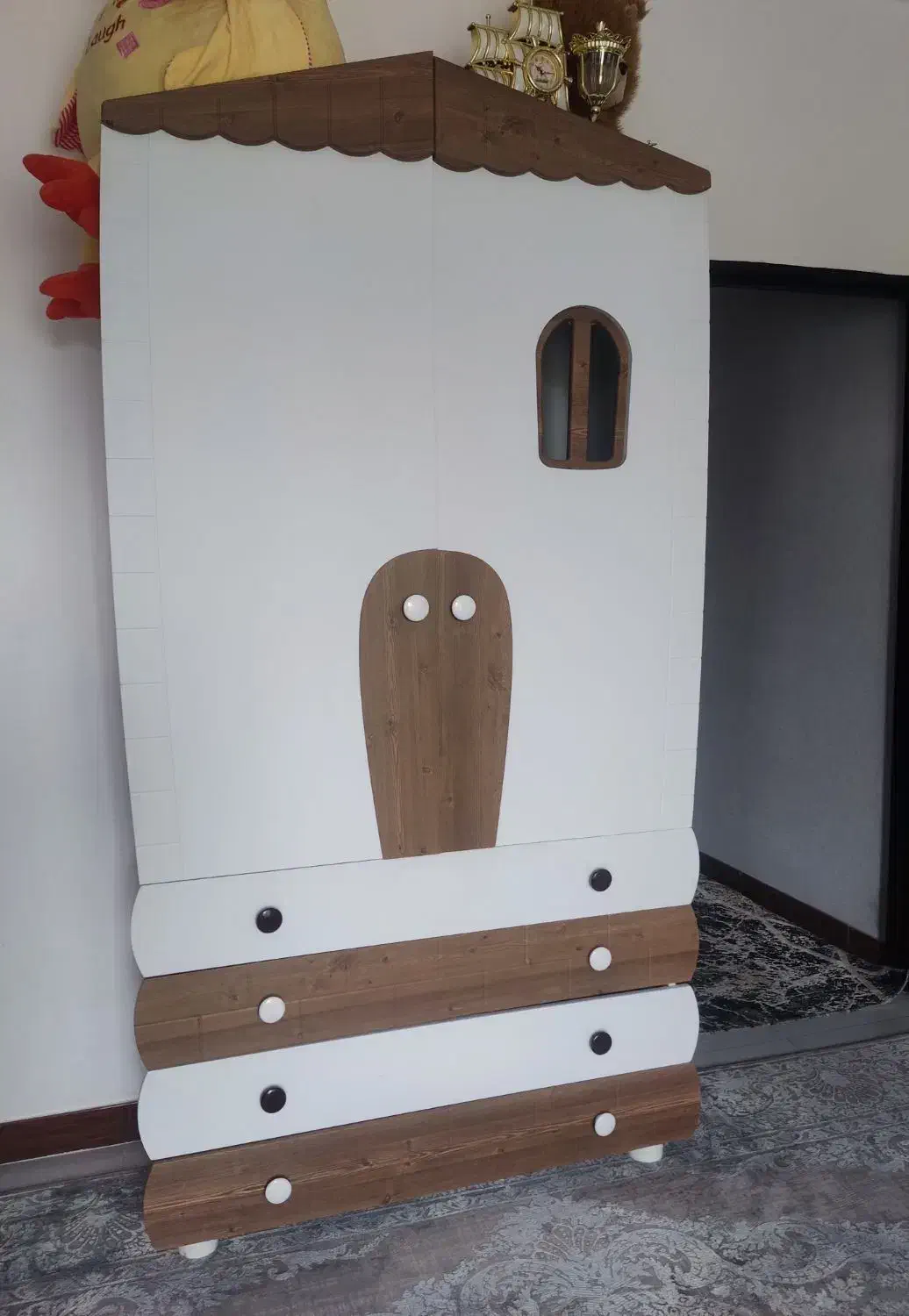 کمد طرح کلبه ۴کشو بزرگ و جا دار|جاکفشی، کمد، دراور|خرم‌آباد (تنکابن), |دیوار