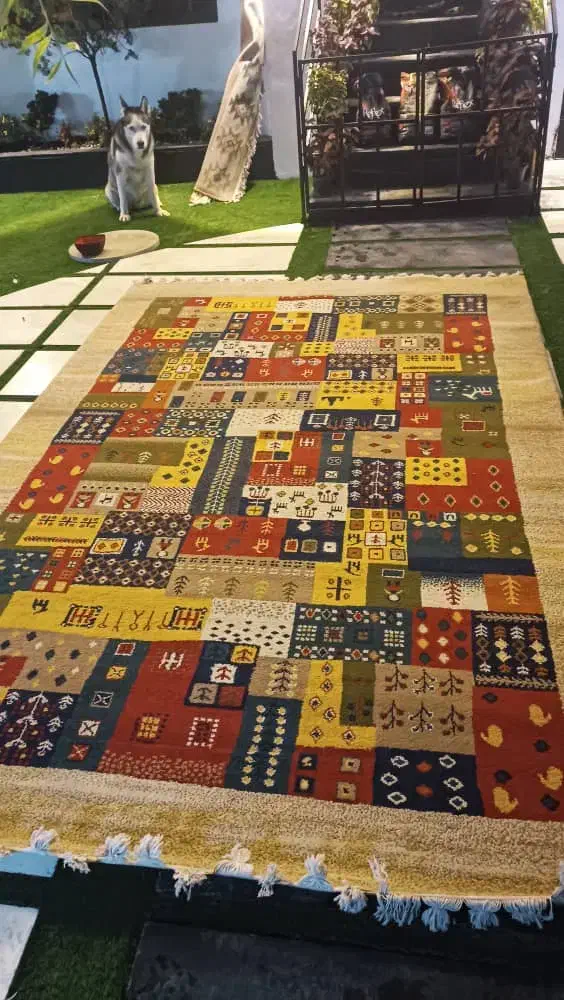 فرش 6 متری بسیار تمیز|فرش|چمستان, |دیوار