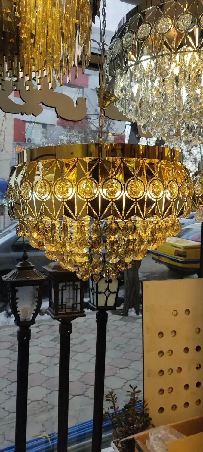 لوستر های کریستالی جدید زیر قیمت بازار|لوستر و چراغ آویز|اهر, |دیوار
