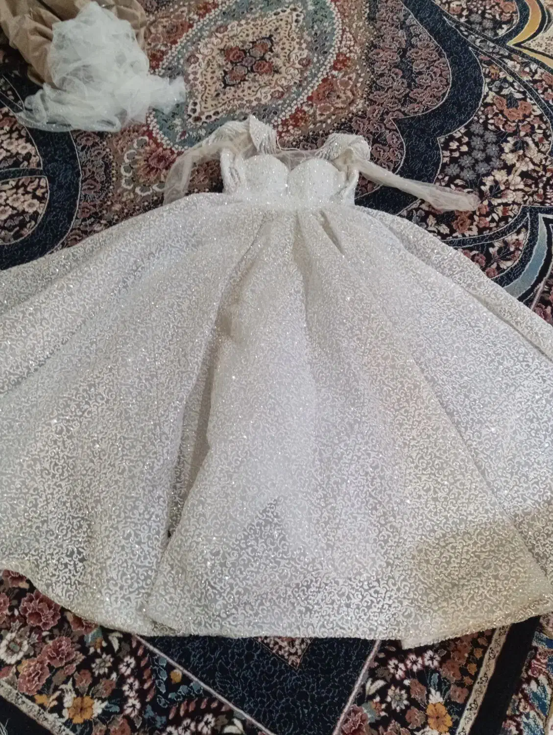 لباس عروس تاج تور سر ژپن|لباس|زاهدان, |دیوار