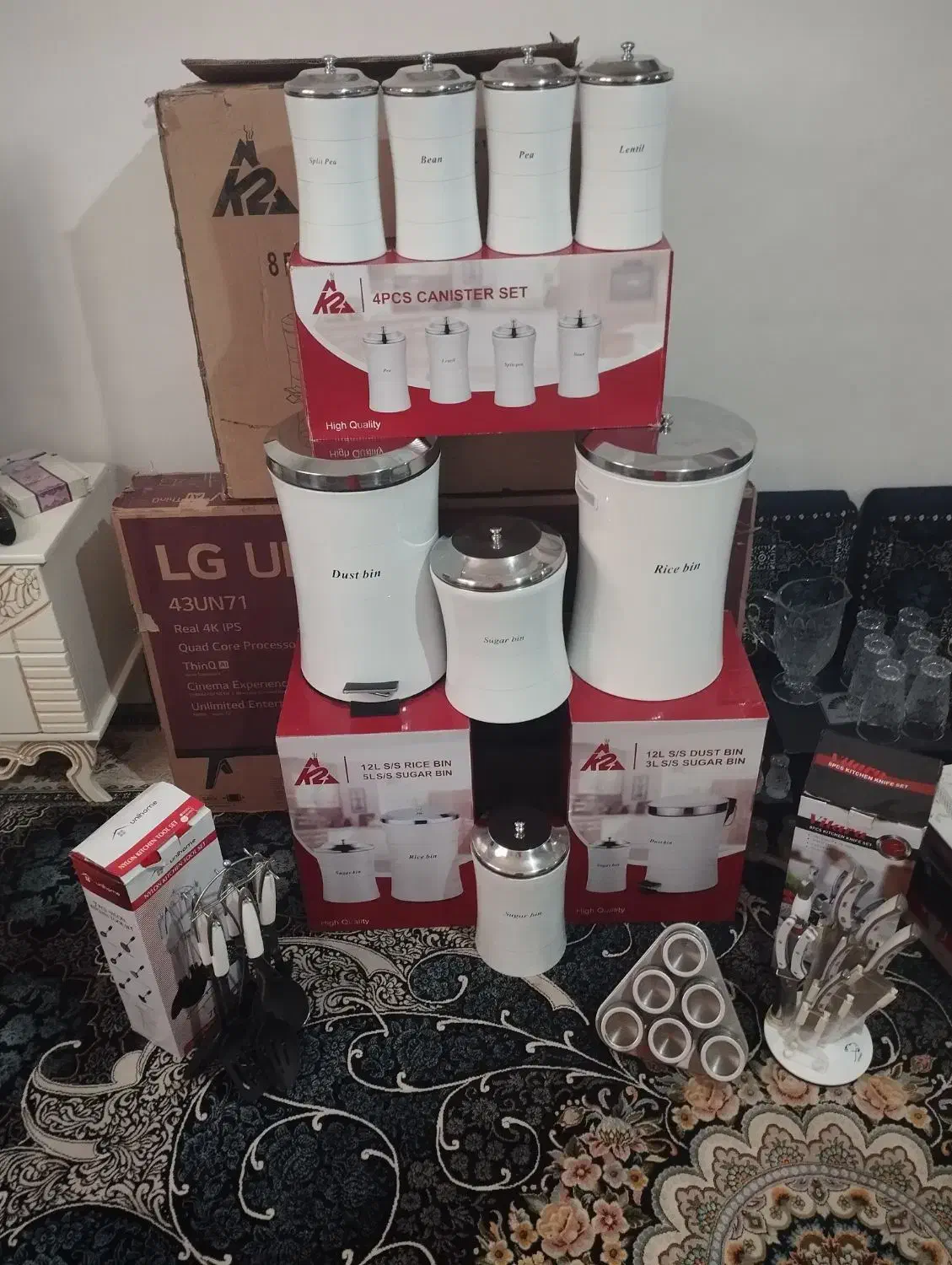 سرویس حبوبات|ظروف نگهدارنده، پلاستیکی، یک‌بارمصرف|رباط‌کریم, نصیرشهر|دیوار