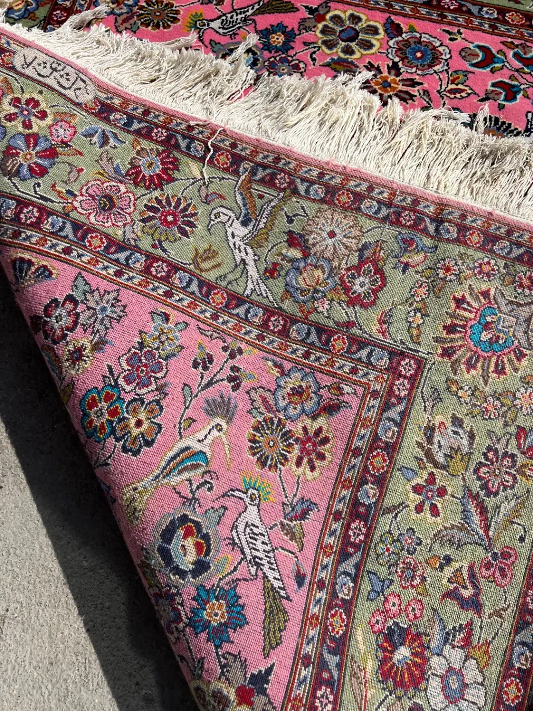 قالیچه گل ابریشم|فرش|نسیمشهر, |دیوار