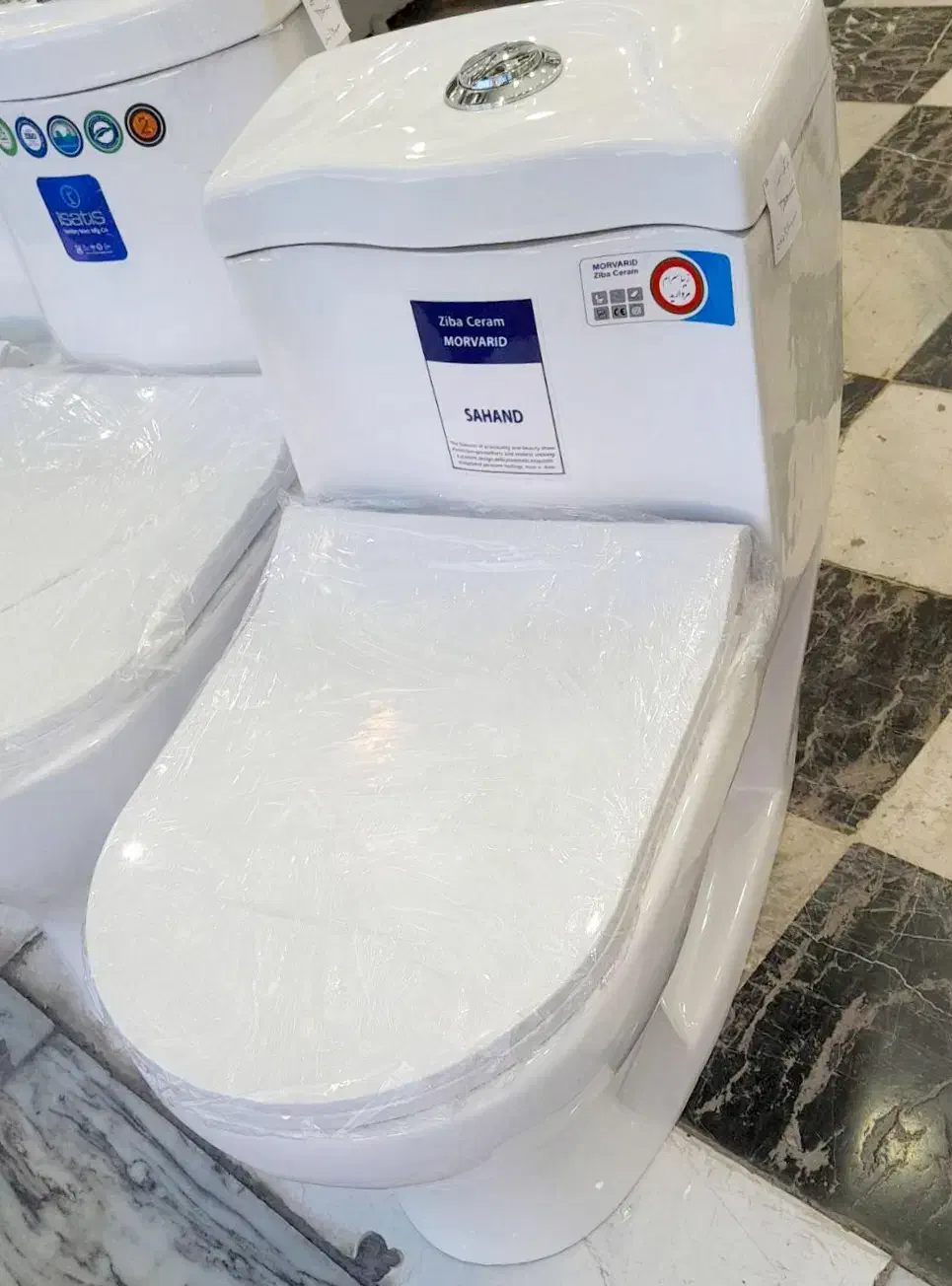 توالت فرنگی زیبا سرام خودشور دار اتومات|لوازم سرویس بهداشتی|تبریز, |دیوار