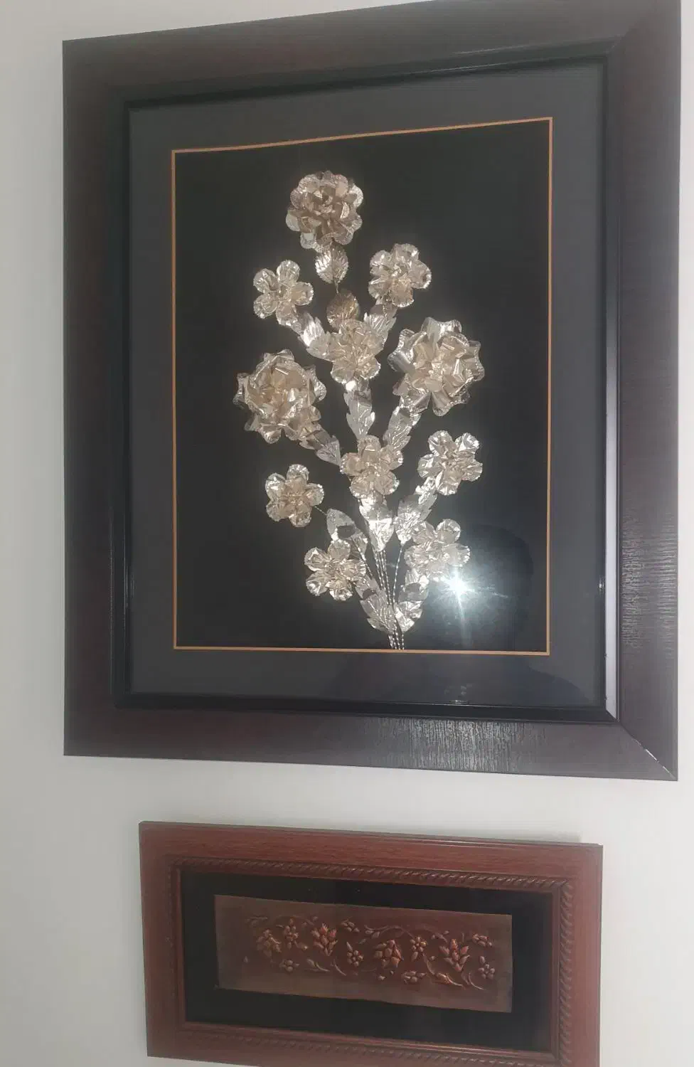 قاب نقره دستی ساخته شده|صنایع دستی و سایر لوازم تزئینی|کرمان, |دیوار