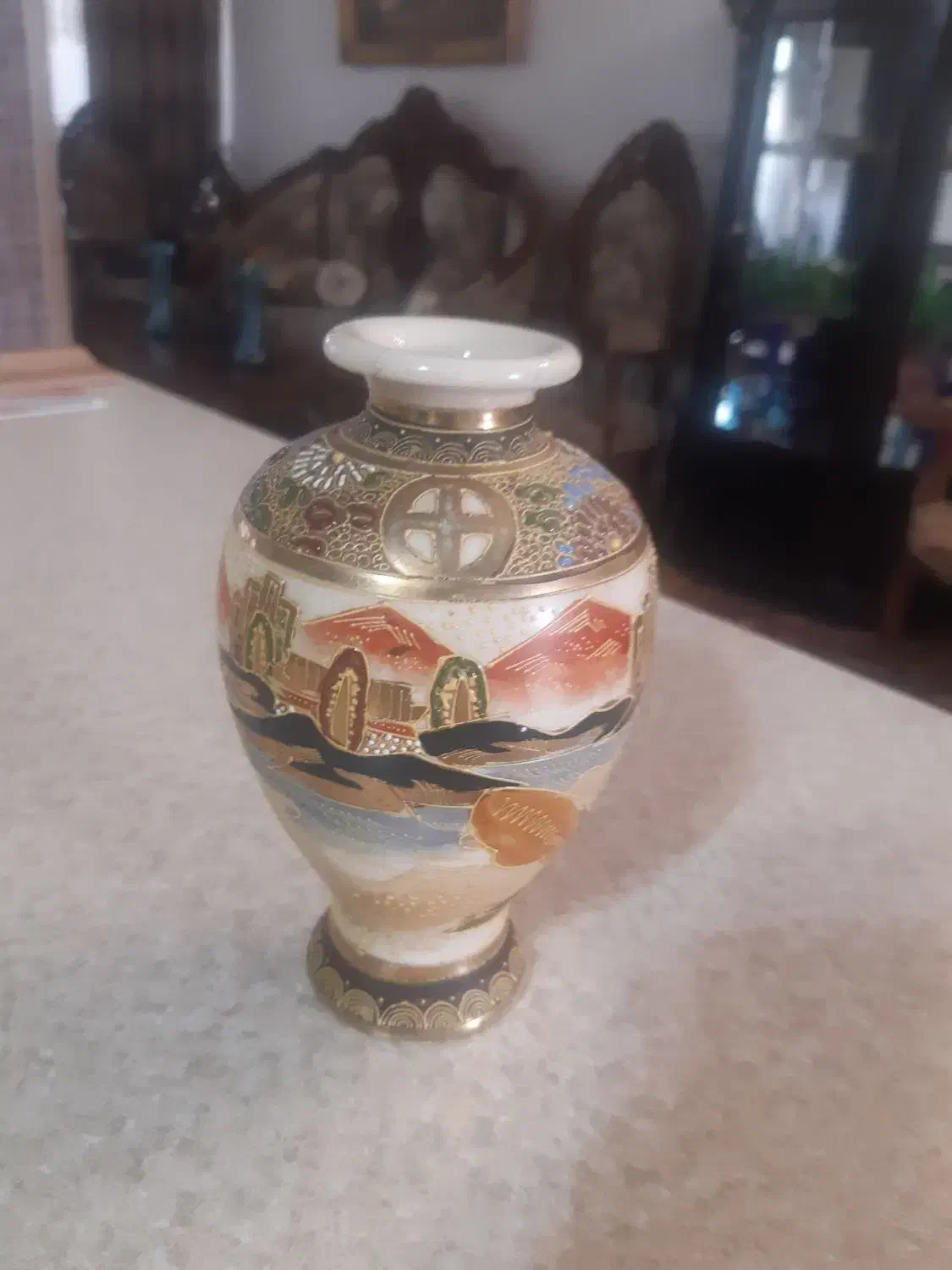 گلدان طلاکوب نایاب|صنایع دستی و سایر لوازم تزئینی|تبریز, |دیوار