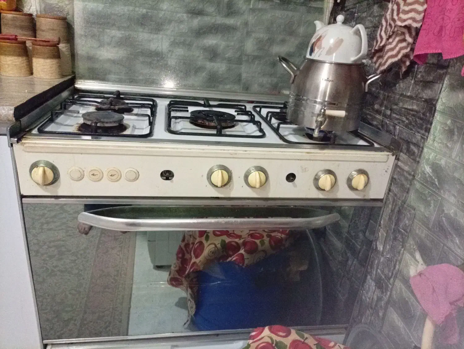 اجاق گاز پنج شعله فر دار|اجاق گاز و لوازم برقی پختوپز|رشت, شهرک قدس|دیوار